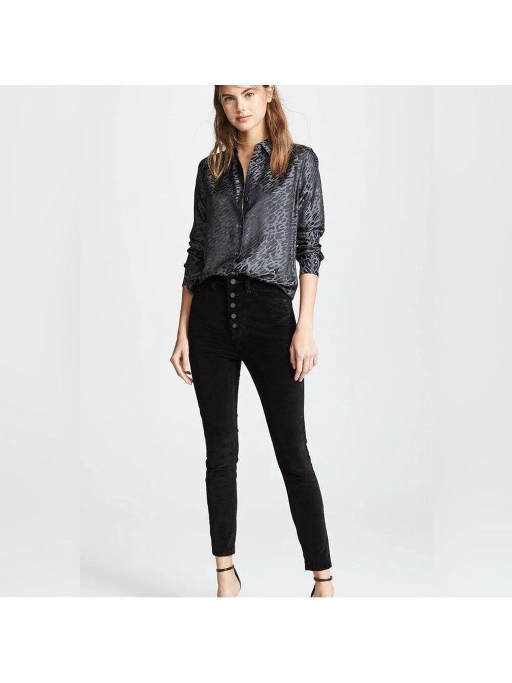 DL1961 Women's Chrissy Button Fly Ankle-Ultra High Rise Instasculpt Skinny sz 24